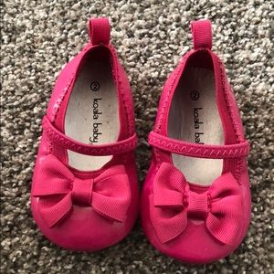 Pink koala baby shoes
